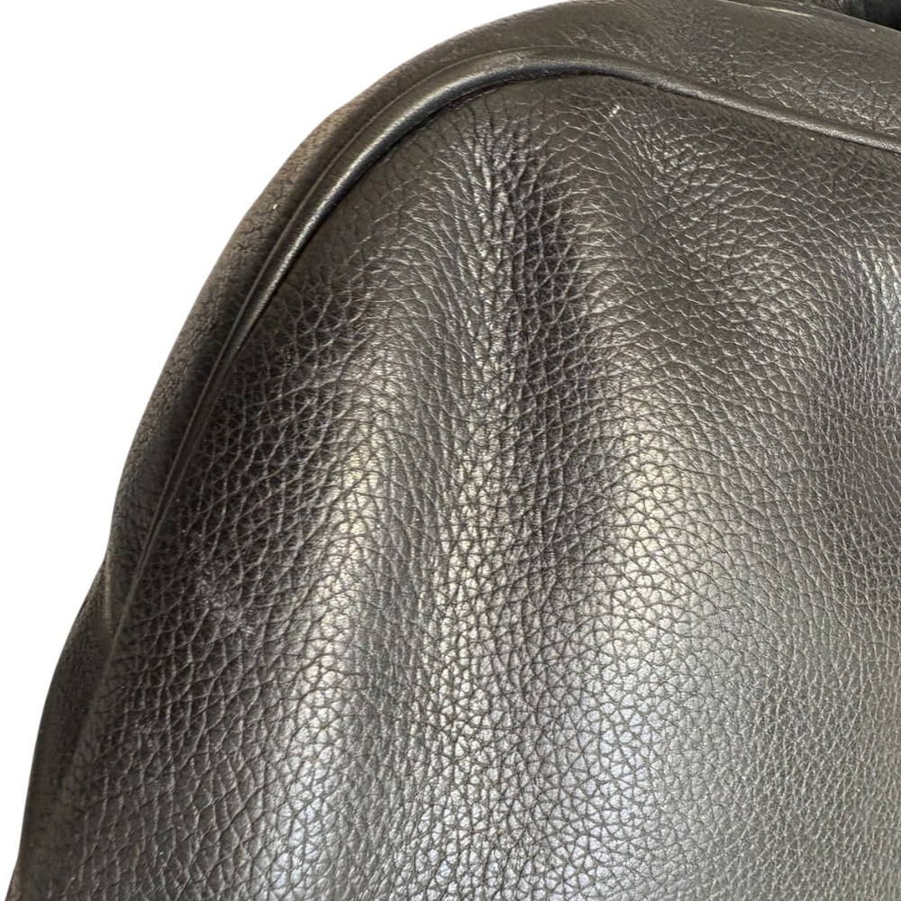 Gucci vintage black pebbled leather messenger bag - Picture 10 of 14